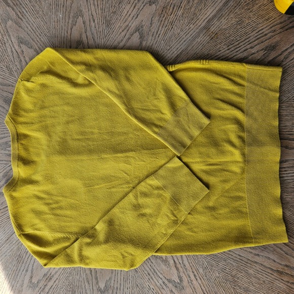 Cable & Gauge Cardigan Womens Small Yellow 3/4 Sleeve Textured Knit Sweater - Picture 7 of 12